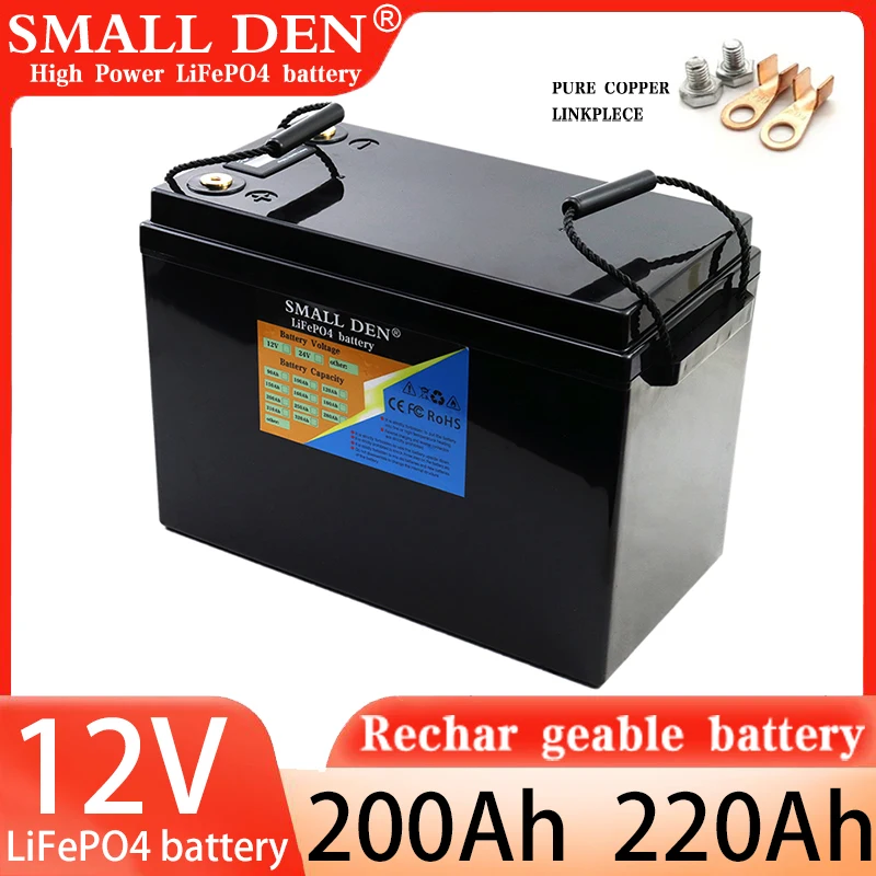 12V/12.8V 100Ah 120Ah LiFePO4 Battery 10V  20V  4S Campers Waterproof Golf Cart Battery Off-Road Off-grid Solar energy battery