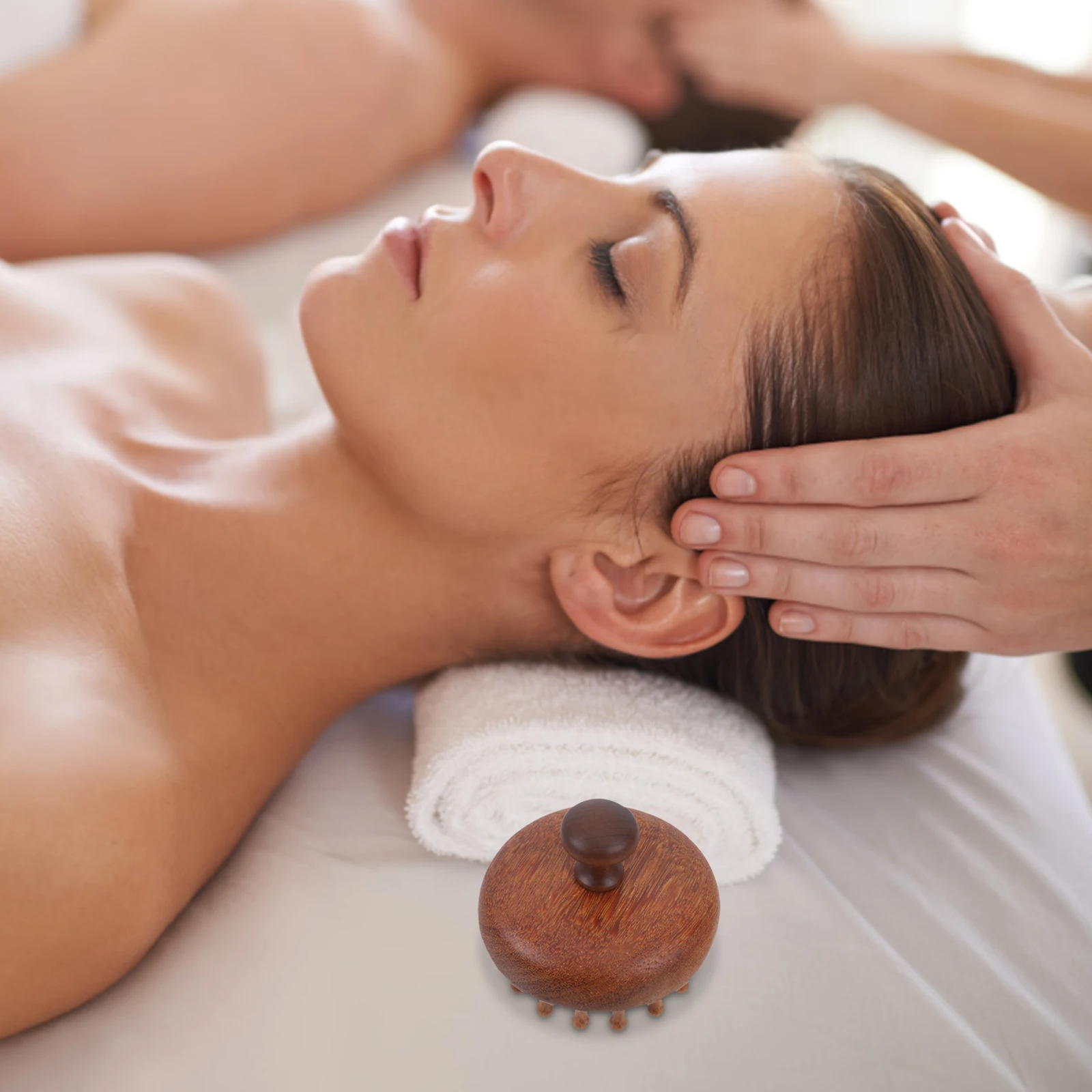 

2pcs Wooden Scalp Massage Comb For Hair Exfoliation Dandruff Removal Brown Detangler Brush Meridian Gua Sha Tool Handheld Hair