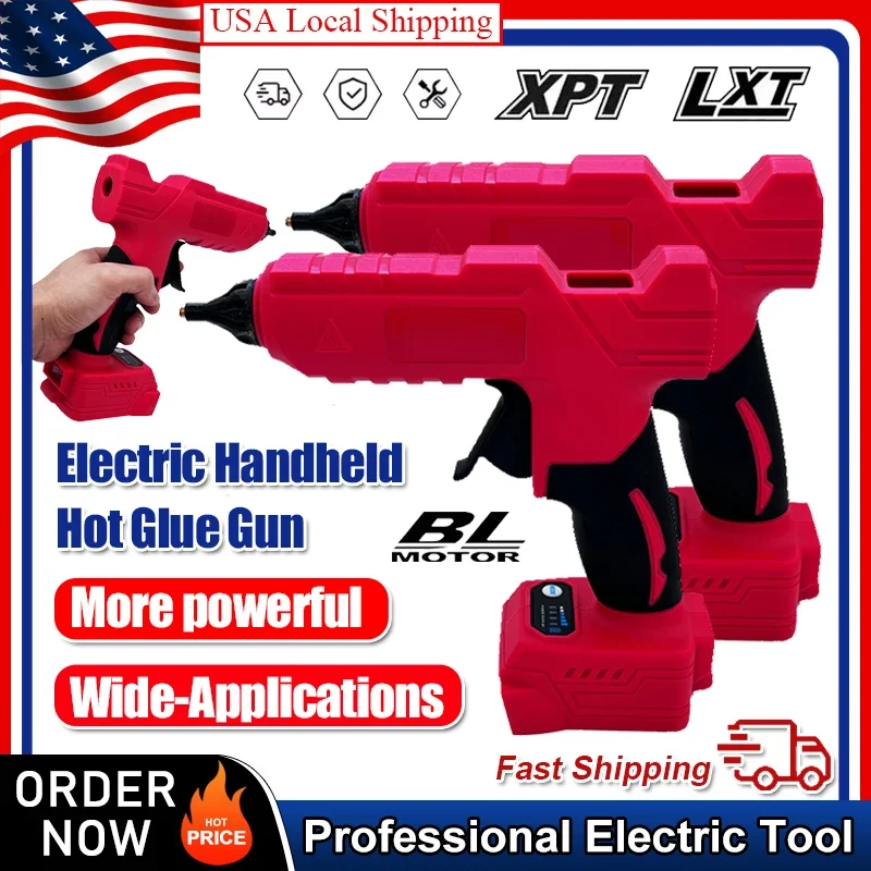 

Fit Milwaukee Electric Hot Melt Glue Gun 18V Li-ion Battery DIY Hot Melt Glue Gun For Packaging Decoration