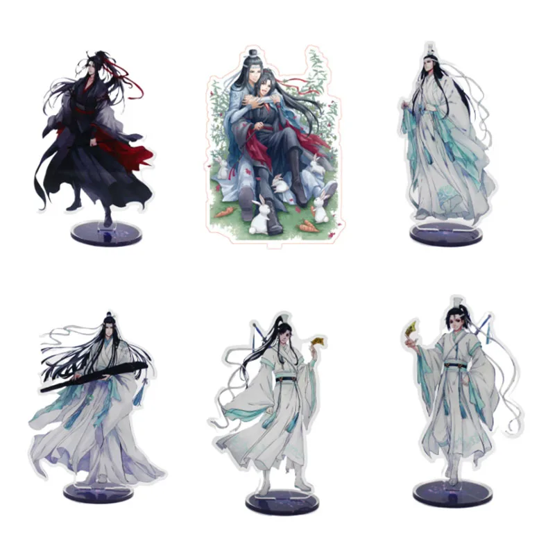 

Mo Dao Zu Shi акриловая подставка Wei Wuxian Lan Wangji, двойные фигурки, брелок для мальчиков и девочек, реквизит для косплея, декор для свадебной комнаты