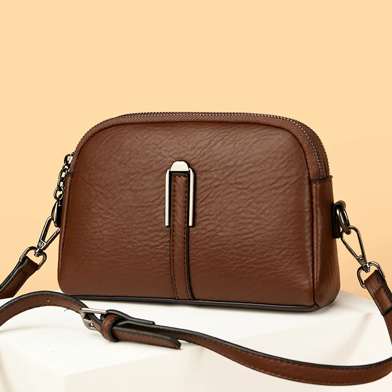 New Fashionable Retro Women Small Square Bag High Quality Soft Leather Female Handbag Luxury Brand Women\'s Crossbody Bags Wallet