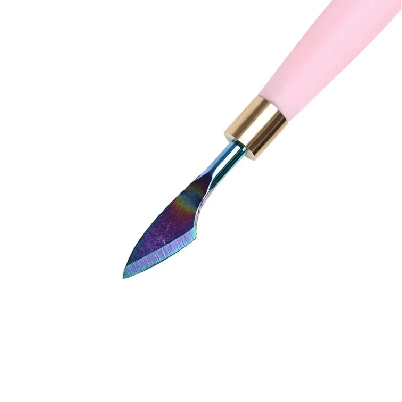 Nail Gel Tools Stainless Steel Pushes Dead Skin Removal UV Gel Nail Polish Cuticle Pusher Surface Sand Horseshoe Scraper Tool