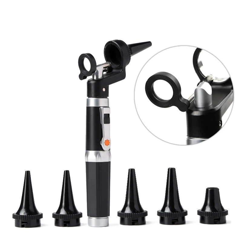 

LED Medical Ear Pick Care Endoscope Earwax Remover Tool Nose Operational Direct Otoscope Cleaner Light Kit with Rotatable Lens