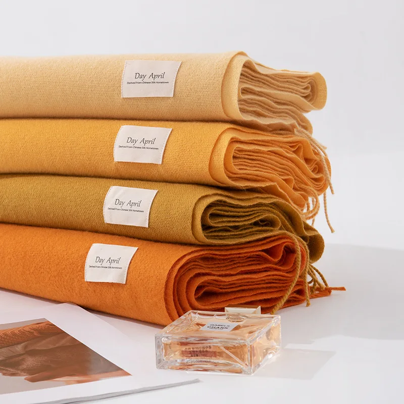 

Новинка 2023 года, однотонный женский шарф Melad из искусственного кашемира, незаменимый для зимы, супер теплая толстая шаль, мягкий приятный для кожи шарф