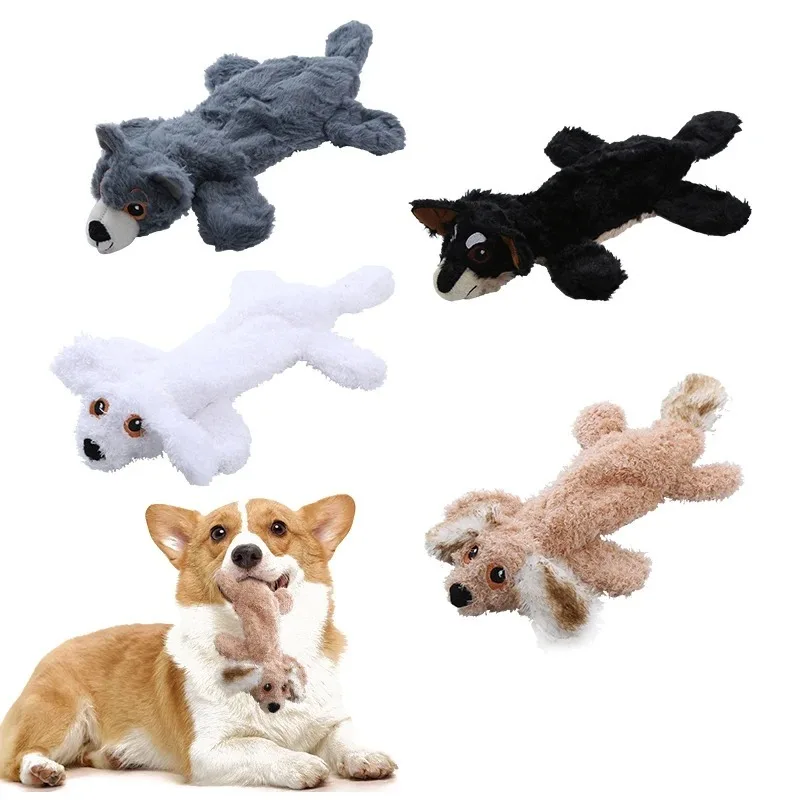 

Plush Fur Shell Dog Toy Bite Resistant Vocal Pet Products Grinding Teeth Cleaning Educational Doll Dog Accessories