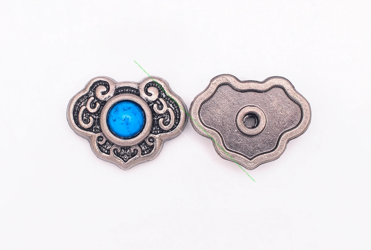 10Pcs 15*20mm Vintage Decoration Purse Leathercraft Collar Accessories Conchos DIY Handcraft leather Screw Back Wallet Buckle
