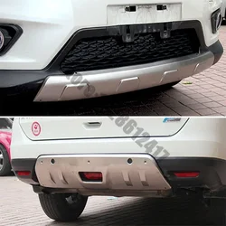 for Nissan X-Trail XTrail t32 2014~2016 car accessories Stainless steel front and rear Bumper Protector Skid Plate cover