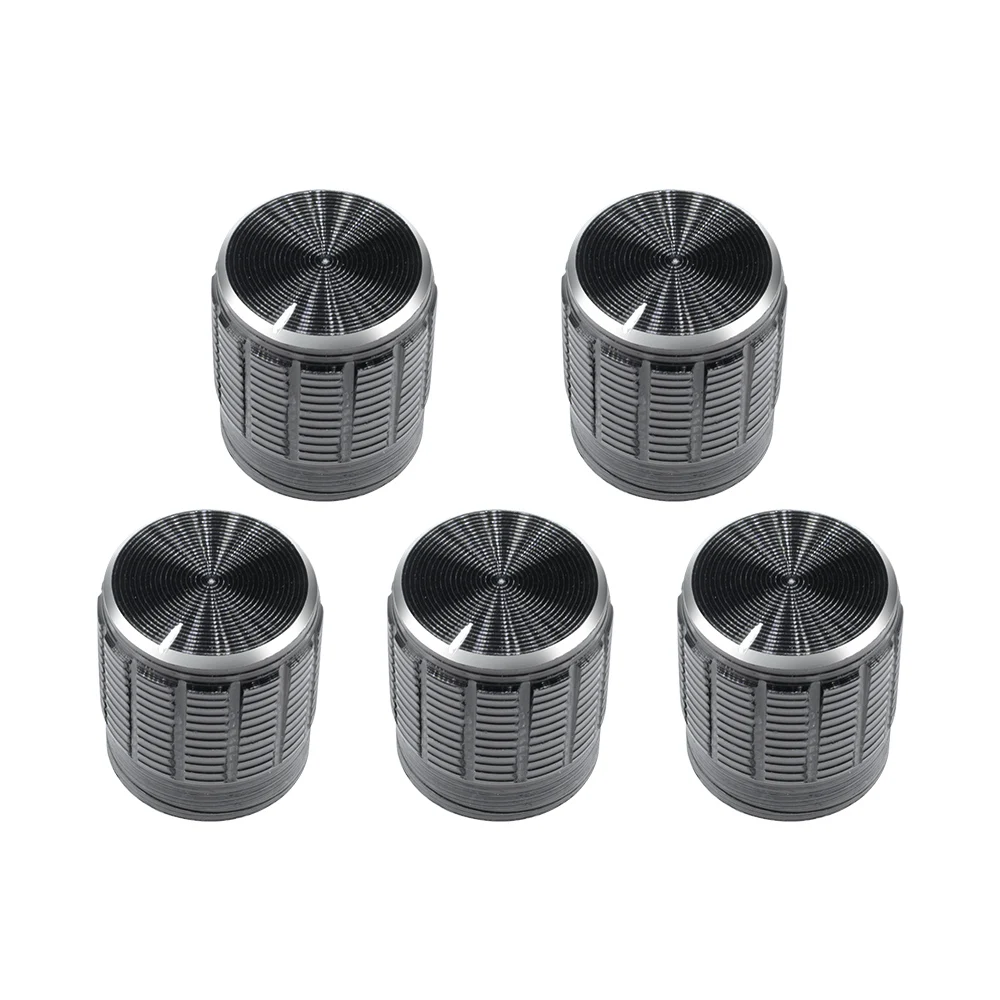 5/10 pezzi in lega di alluminio potenziometro manopola tappo manopola di controllo del Volume interruttore di rotazione del cappello per albero in