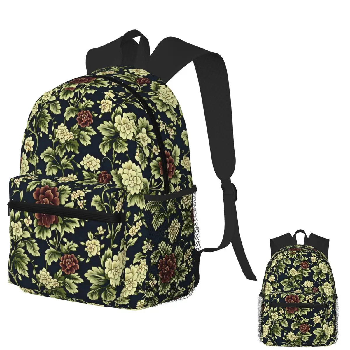 

Trendy Feline Nature Exotic Chintzy Print Student Backpack School Bag Hiking Travel Daypack for Men Women Bookbag Shoulder Bags