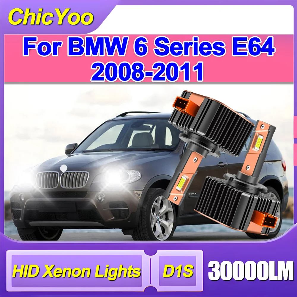 

30000LM High Power D1S 120W Auto HID Xenon Lights Canbus LED Headlamps Bulbs 6000K Super White For BMW 6 Series E64 2008-2011