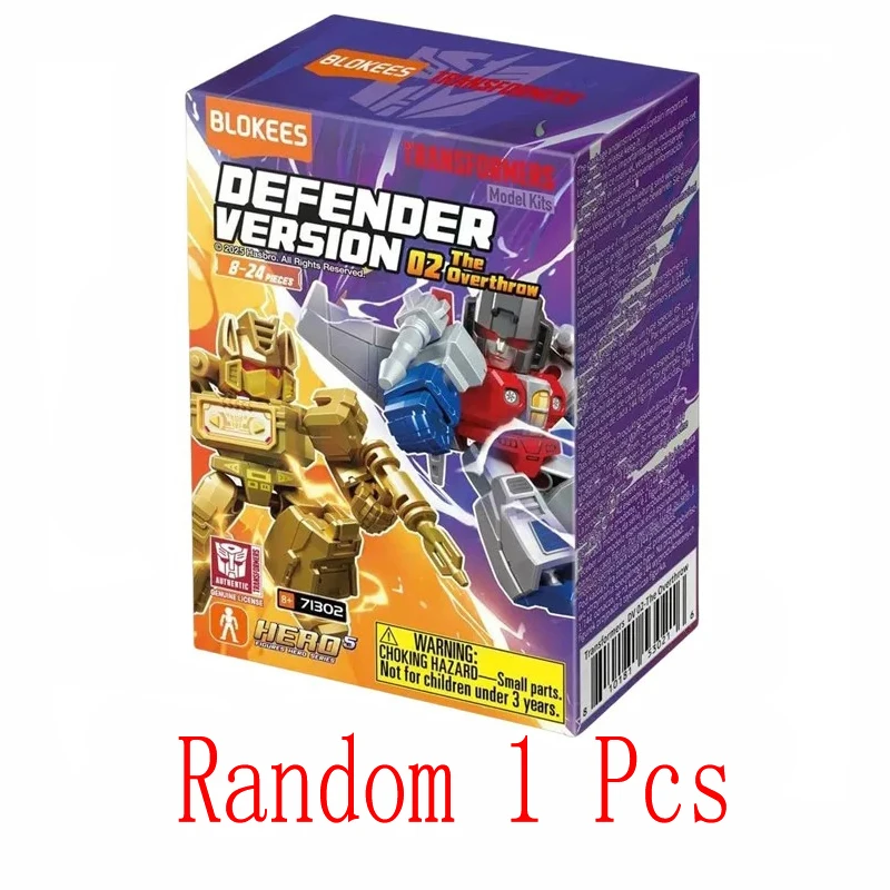 

Hot Blokees Devastator Transformers Starry Edition Vol.3 Devastator Optimus Prime Megatron Bumblebee Бронированный робот слепая коробка игрушка