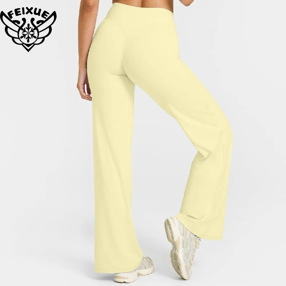 Sports Straight-leg Pants for Women Without Embarrassment Wide-leg Pants Yoga Breathable Fitness Clothing Versatile Casual Pants