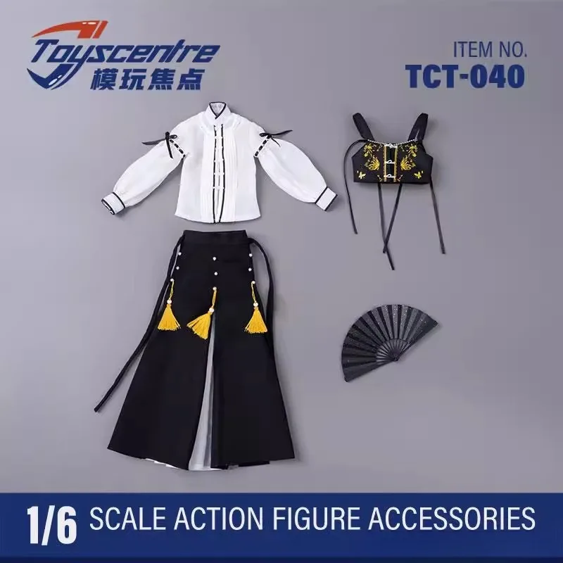 

TCT-040 1/6 Scale New Chinese Style Dress with Fan Song Dynasty Clothes Model for 12inch Female Soldier Toys Ornaments