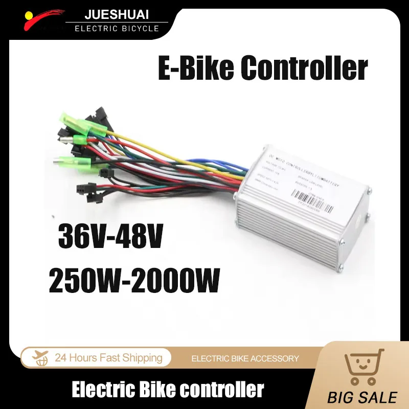 

36V 48V 250W-2000W Electric Bike Controller 14A-40A Universal for Brushless Motor E-Bike DC Controller LCD/LED Compatibility