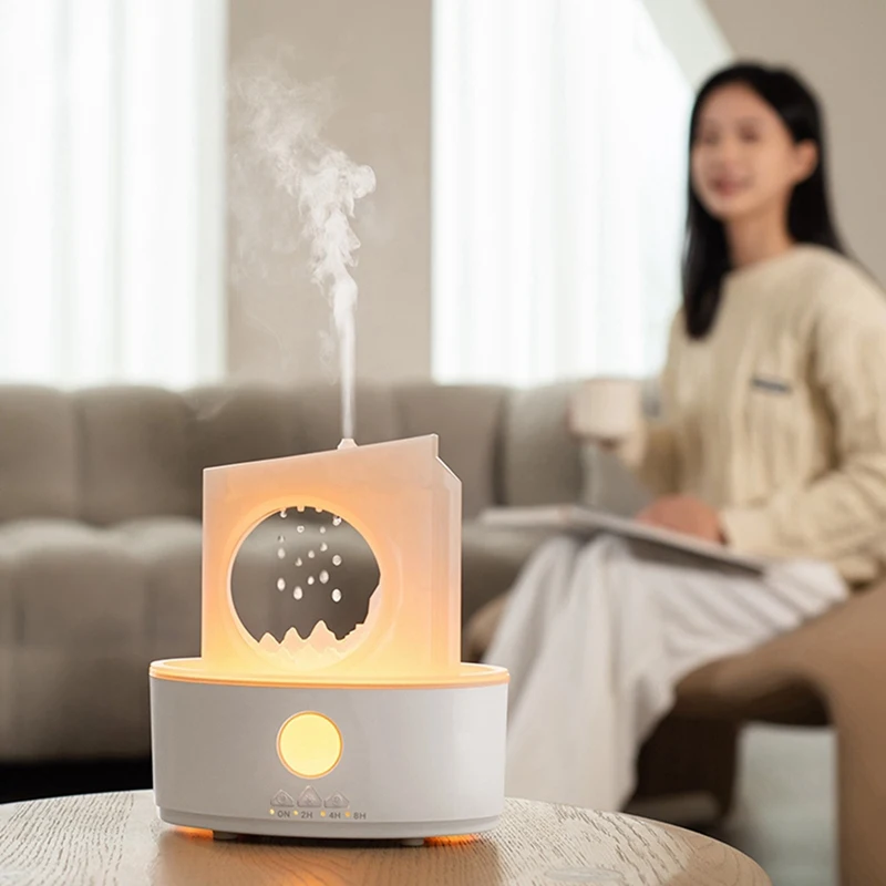 Rain Clouds Aroma Diffuser Raindrop Air Humidifier Humidificador De Aroma Night Light Desktop Ultrasonic Sprayer US Plug