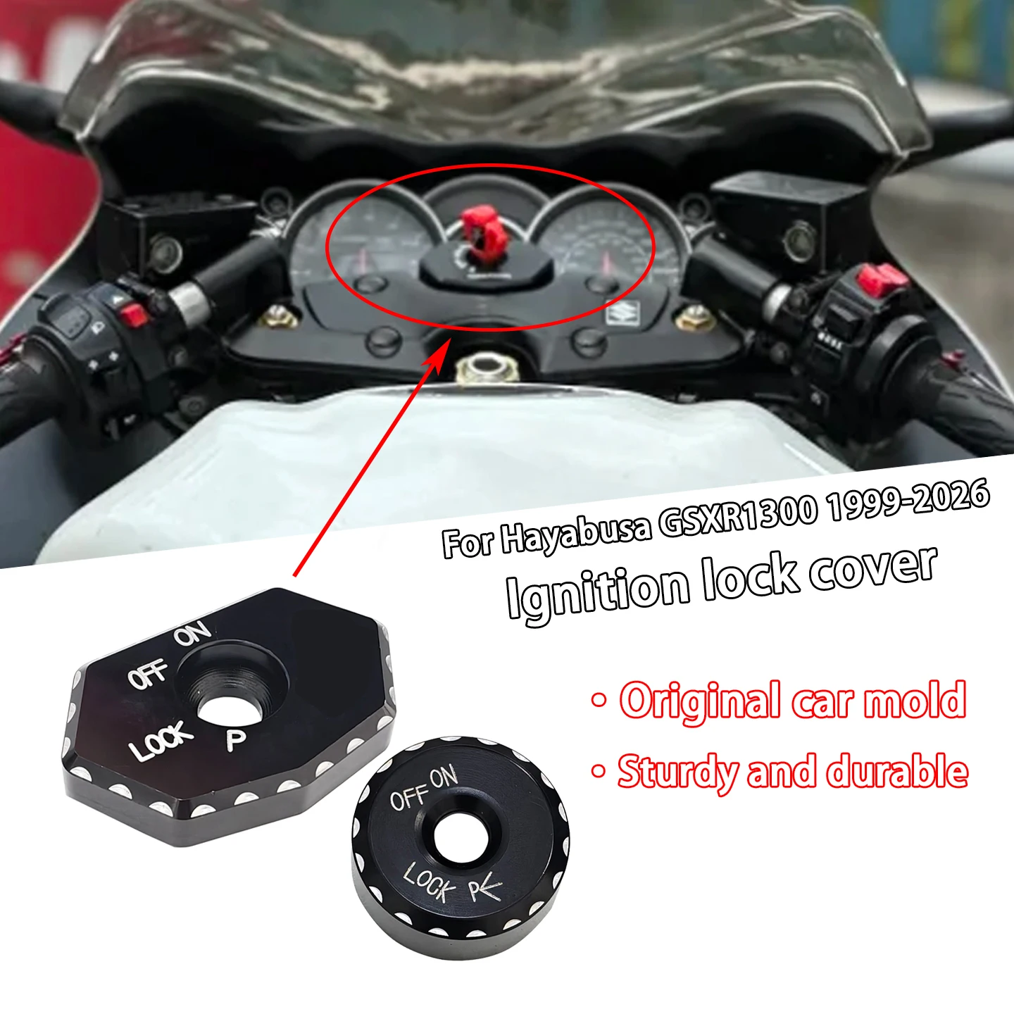 Motorcycle Accessories Ignition Lock Cover Key Lock Decorative Cover Sleeve For Suzuki Hayabusa GSX-1300R GSX1300R GSXR Gen1/2/3