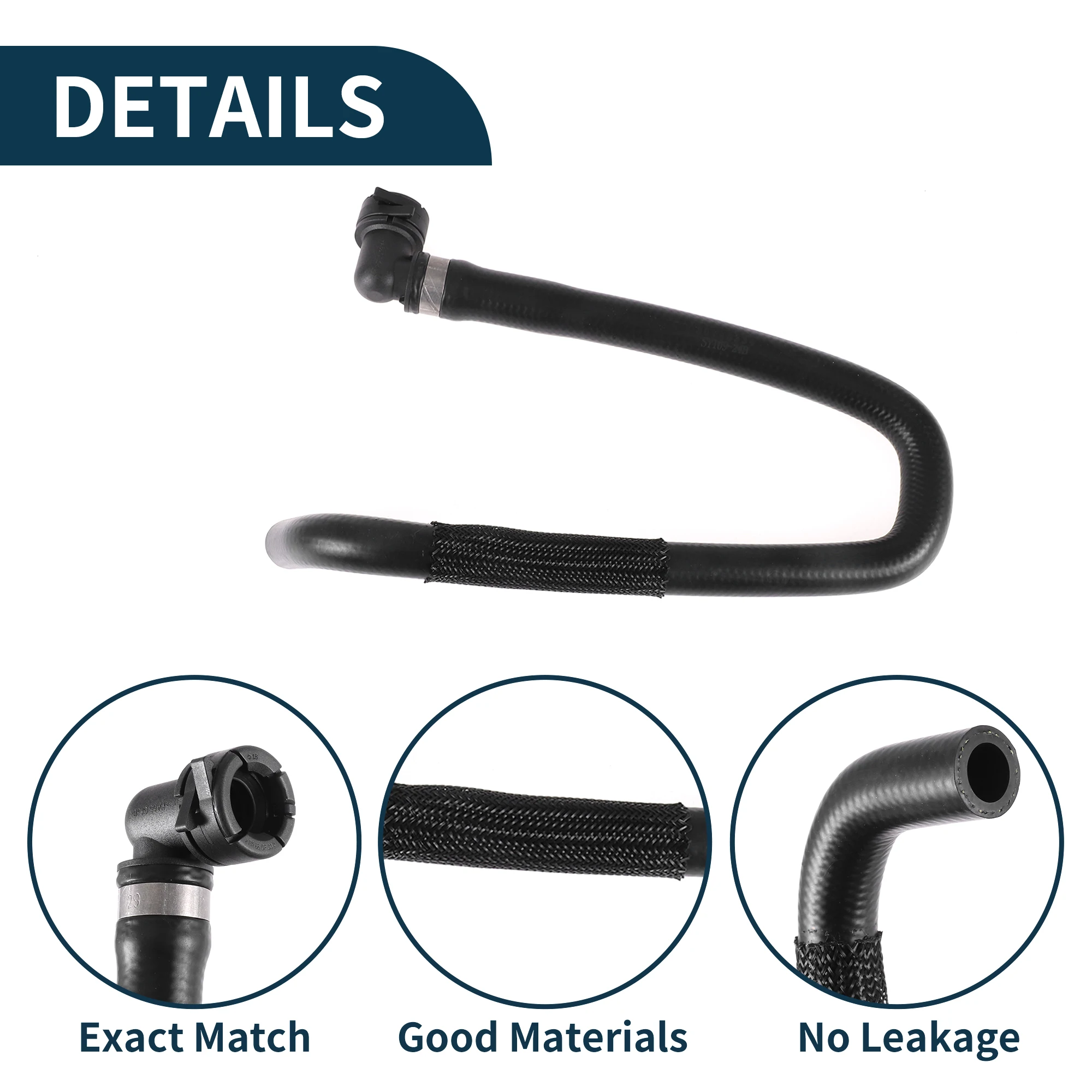 

UXCELL Radiator Hose Warm Air Inlet Pipe for Volvo S60 2001-2007 Rubber Black 1 Pcs