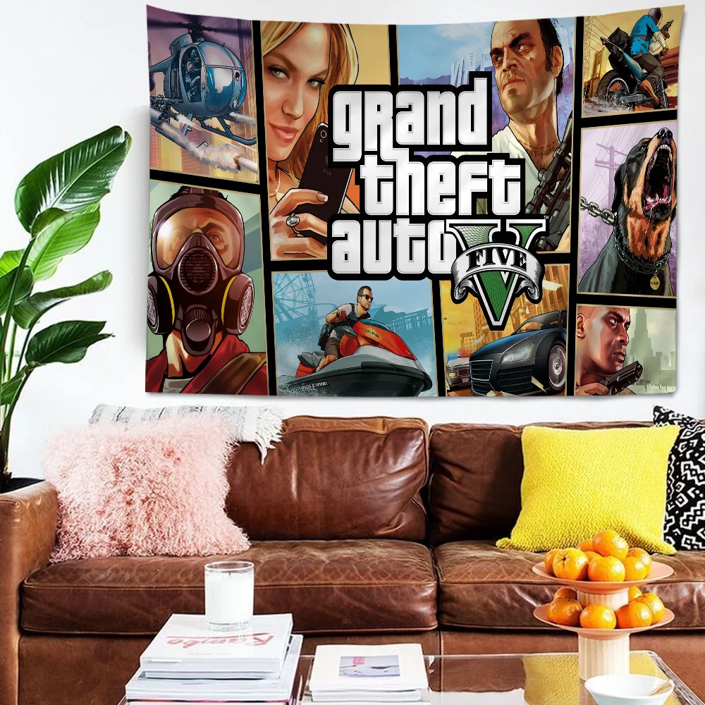 

GTA Grand Theft Auto Hanging Bohemian Tapestry Hanging Tarot Hippie Wall Rugs Dorm Home Decor