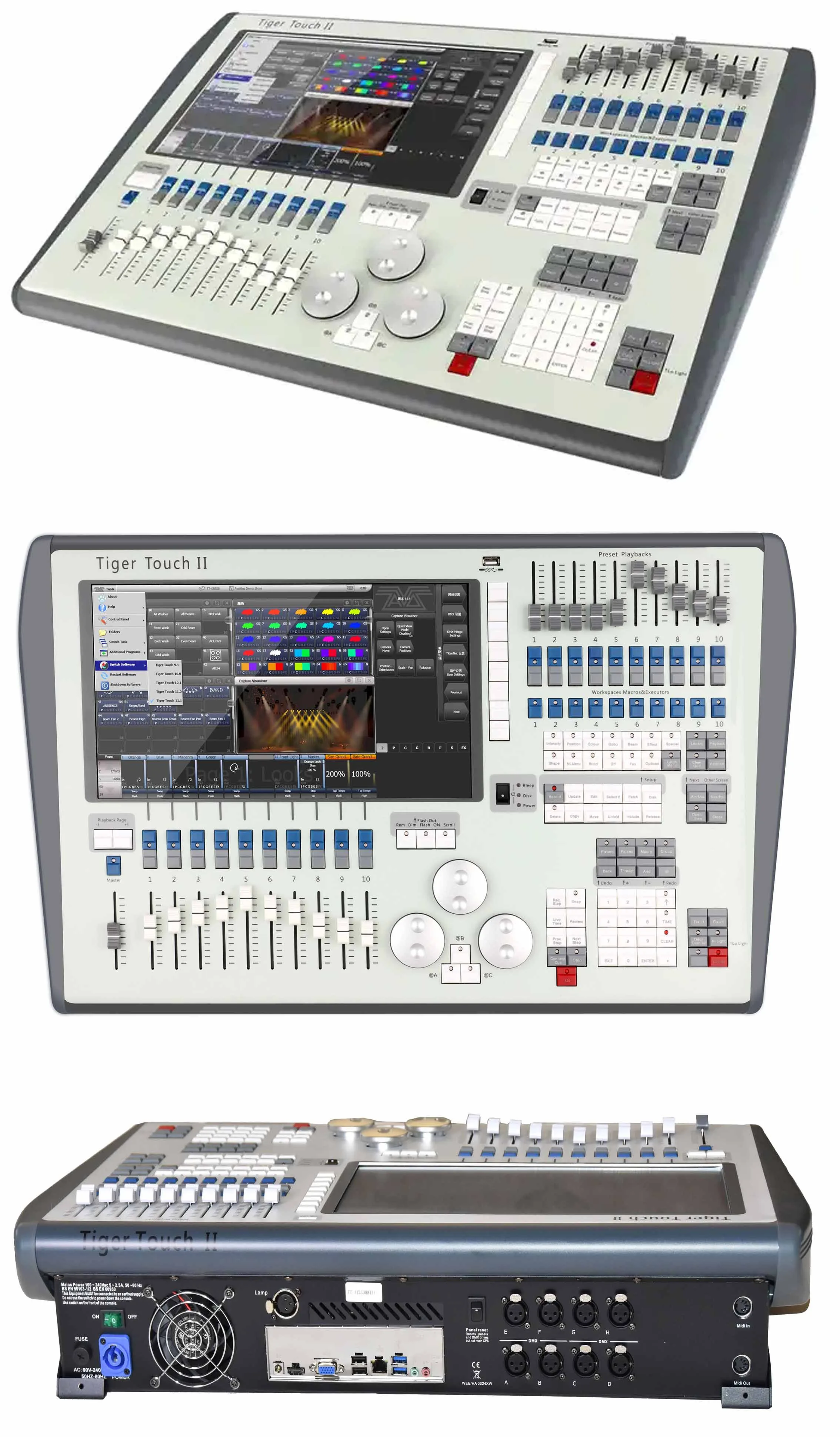 

Gold SellerTitan V17 V18 Tiger Touch II Stage Lighting Controller Tiger Touch 2 Console with LTC Function