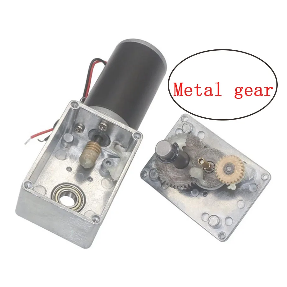 5840-31ZY Turbine Worm Reducer Motor DC 12V 24V 7RPM~470RPM Speed Adjustable DC Gear Motor Self-locking High Torque