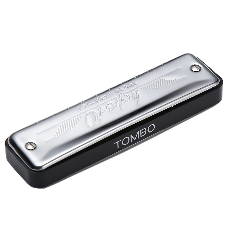 Tombo Harmonica Diatonic Hope 10 Blues Harp 20 Tones Stainless steel Cover Mouth Organ Armonica Professional Musical Instruments