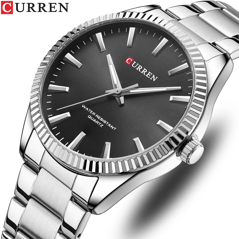 CURREN NEW Men\'s Watches Top Brand Quartz Stainless Steel Wristwatches Simple Style Luminous Hands Clock Male