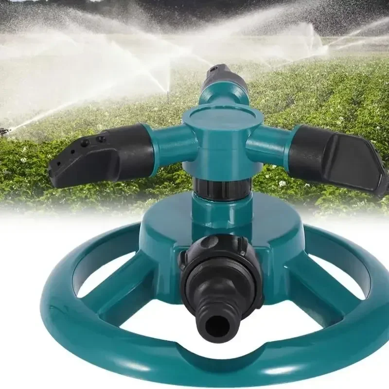 Garden Lawn Automatic Rotary Sprinkler Garden Watering Small Three-pronged Sprinkler Gardening Sprinkler Irrigation Tools