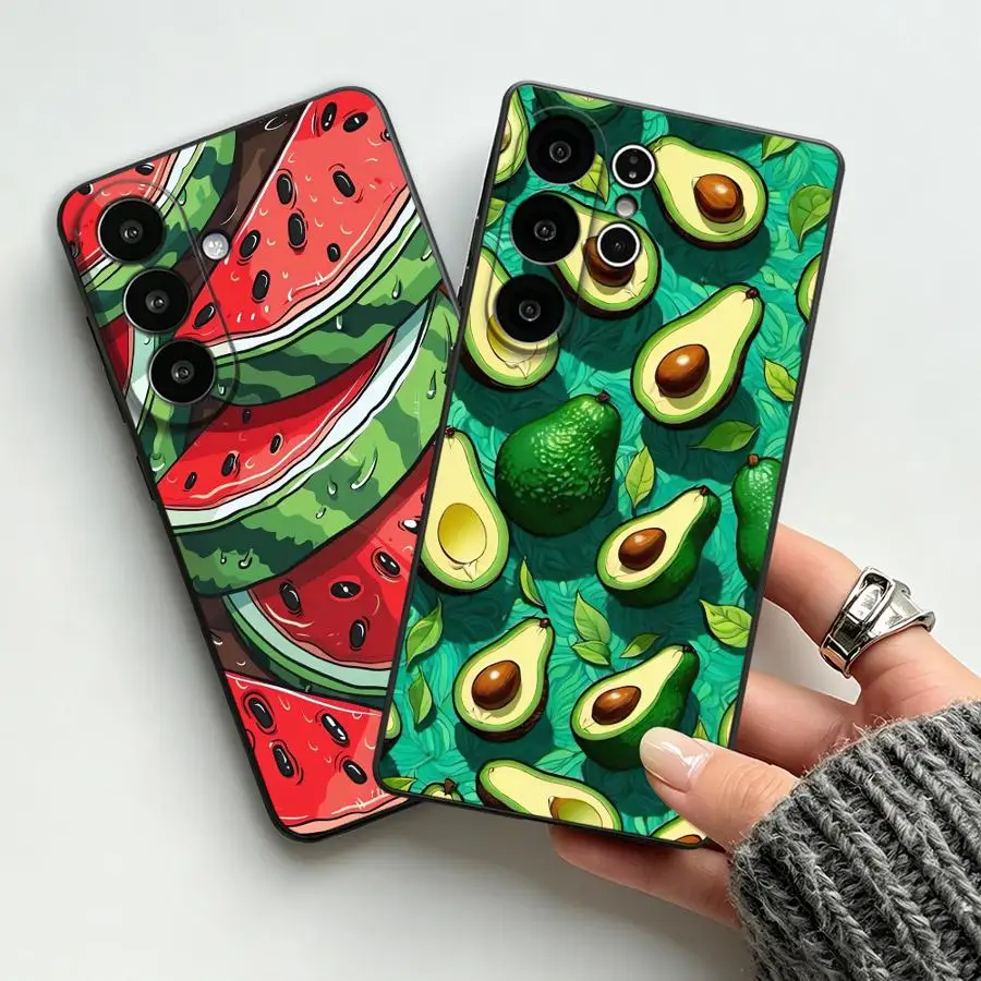 Case for Samsung Galaxy S26 Ultra S20 Ultra S10 S9 Note 20 8 9 10 S23 S21 FE S25 Plus S24 Funda Phone Cover Vibrant Avocado