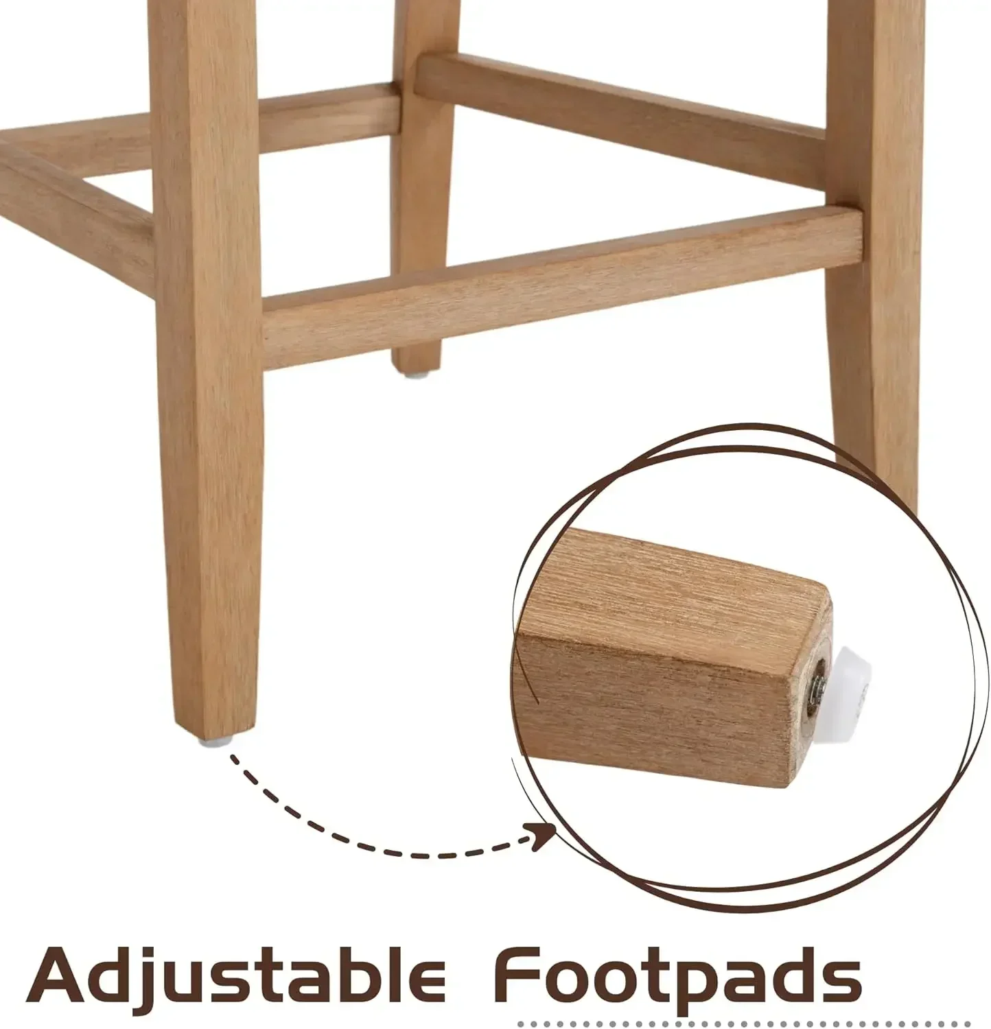 [Limited Time Offer, Buy Now!]Farmhouse Bar Stools Set of 4, 26" Counter Height Barstools, Linen Upholstered Barstools