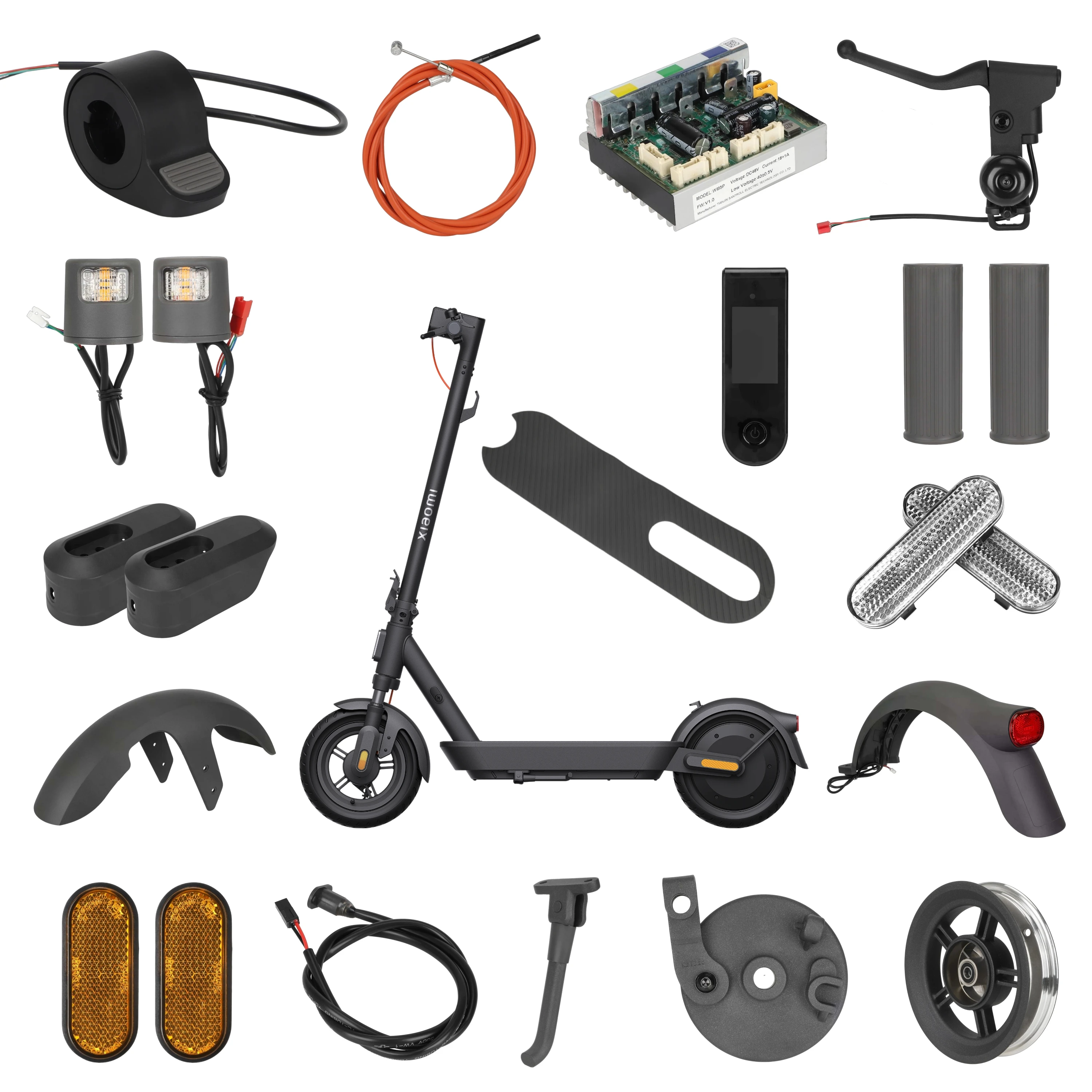 

For Xiaomi 5Plus Scooter Replacment Parts Mijia 5 Plus Electric Scooter Accelerator Fender Lights Reflector Various Repair Parts