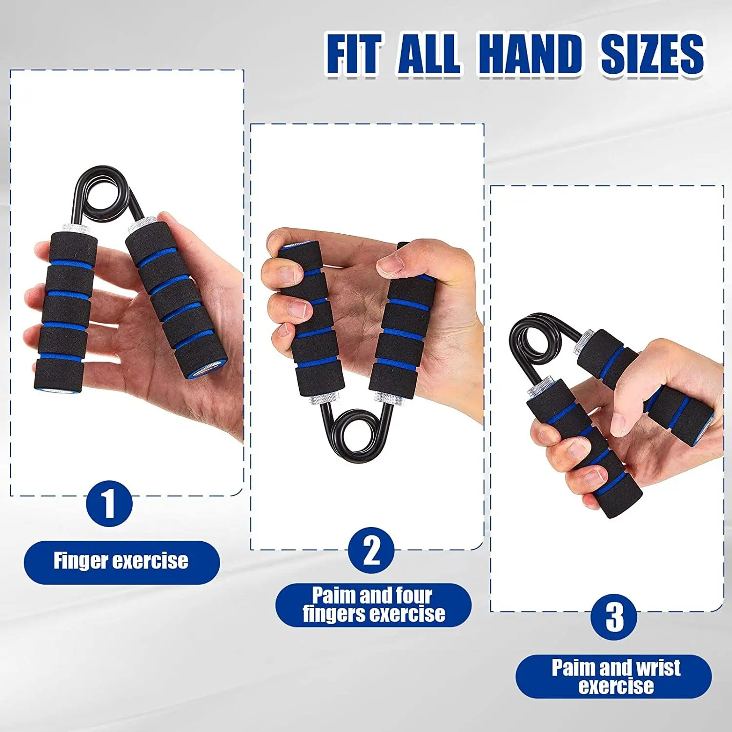 WorthWhile 50-300LBS Gym Fitness Alloy Hand Grip Men Adjustable Finger Heavy Exerciser Strength Muscle Recovery Gripper Trainer