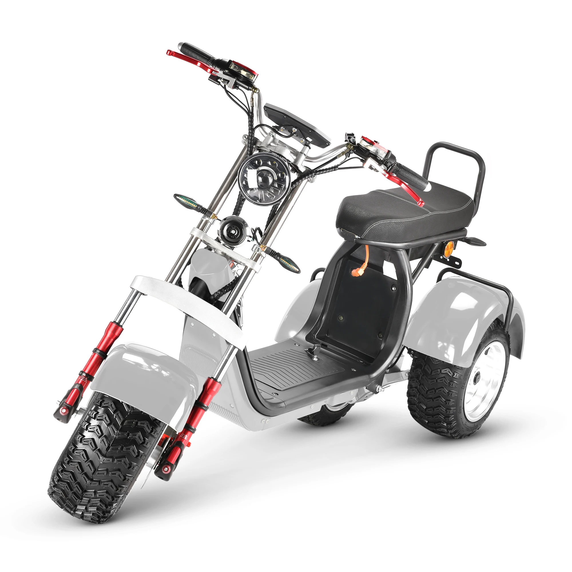 off road model CP-7 flexible 4000W 60AH dual motor powerful three wheel electric scooter electric tricycle citycoco