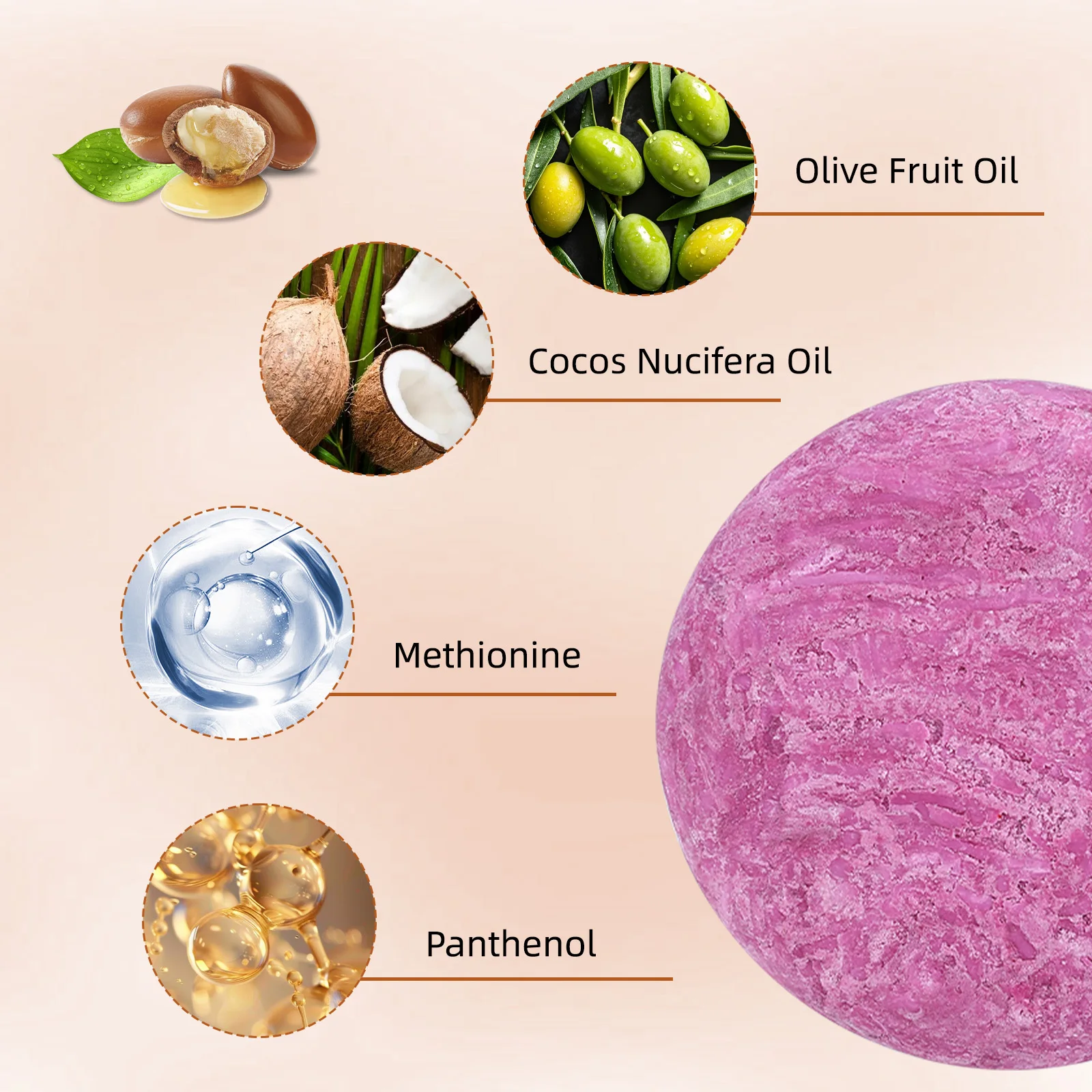قالب شامبو زيت الأركان 50 جرام صابون تنظيف الشعر لامع حريري لطيف للتحكم في القشرة والعناية بفروة الرأس شامبو صلب مناسب للسفر #4