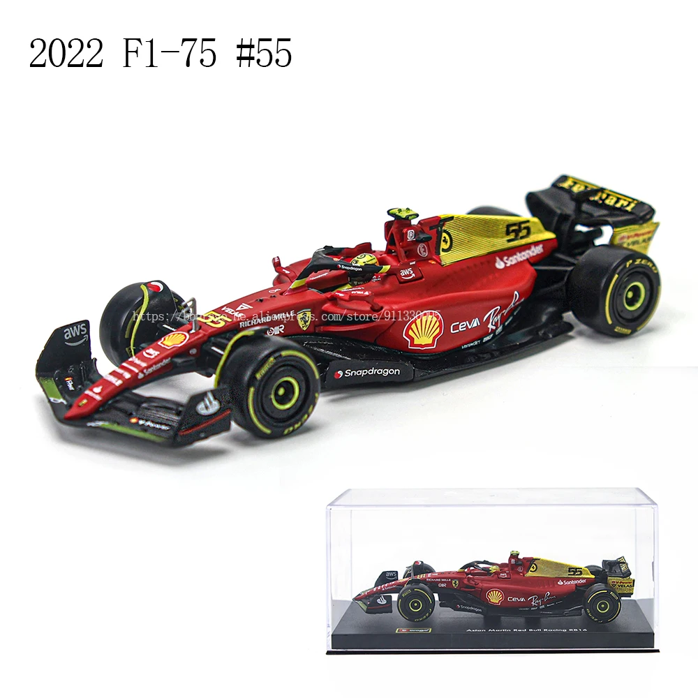 Bburago 1:43 F12023 2021 2022 Ferrari F1-75 75th Anniversary Giallo Modena 16# Leclerc 55#Sainz Alloy Car Die Cast Car Model Toy