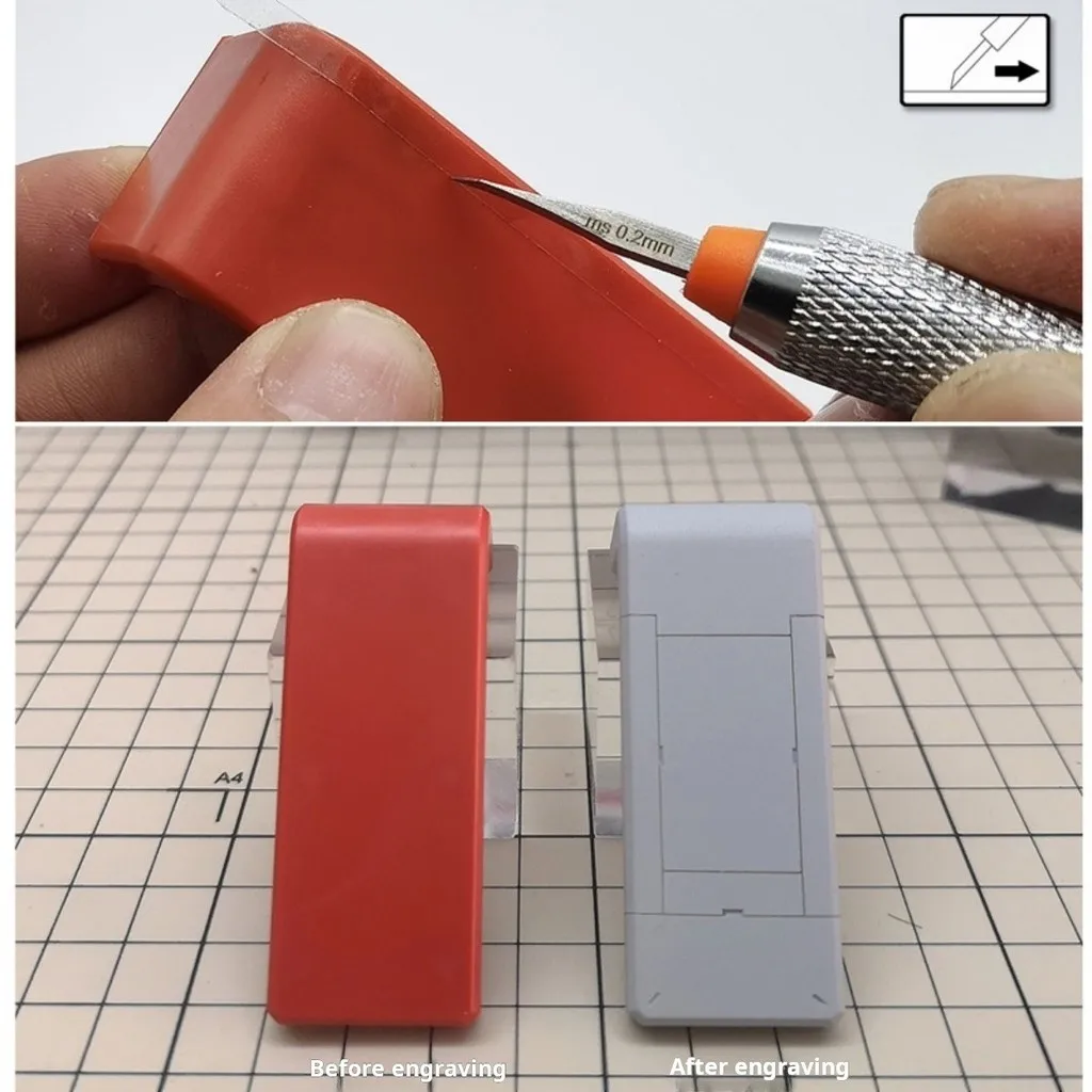 MSWZ MS048 Metal Scribing Push Knife Precision Engraving Carver Military Model Building DIY Hobby Craft Detail Line Carving Tool