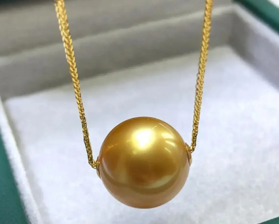 Elegant Pearl Pendant AAAA12-13mm 11-12mm Natural Round South Sea Pearl Pendant Necklace 925s 18inch