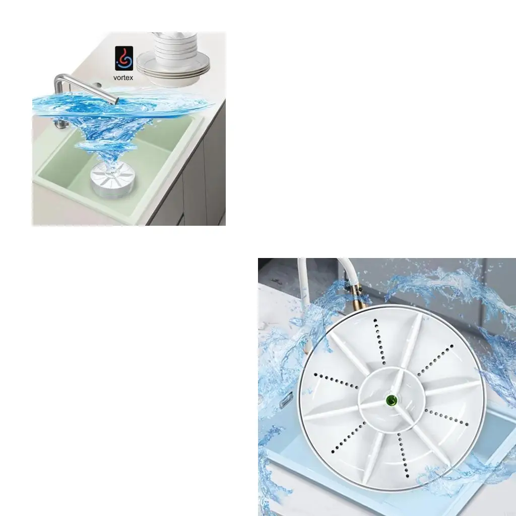 Small Rechargeable Dishwasher Portable Electric Cleaning Device ABS Texture