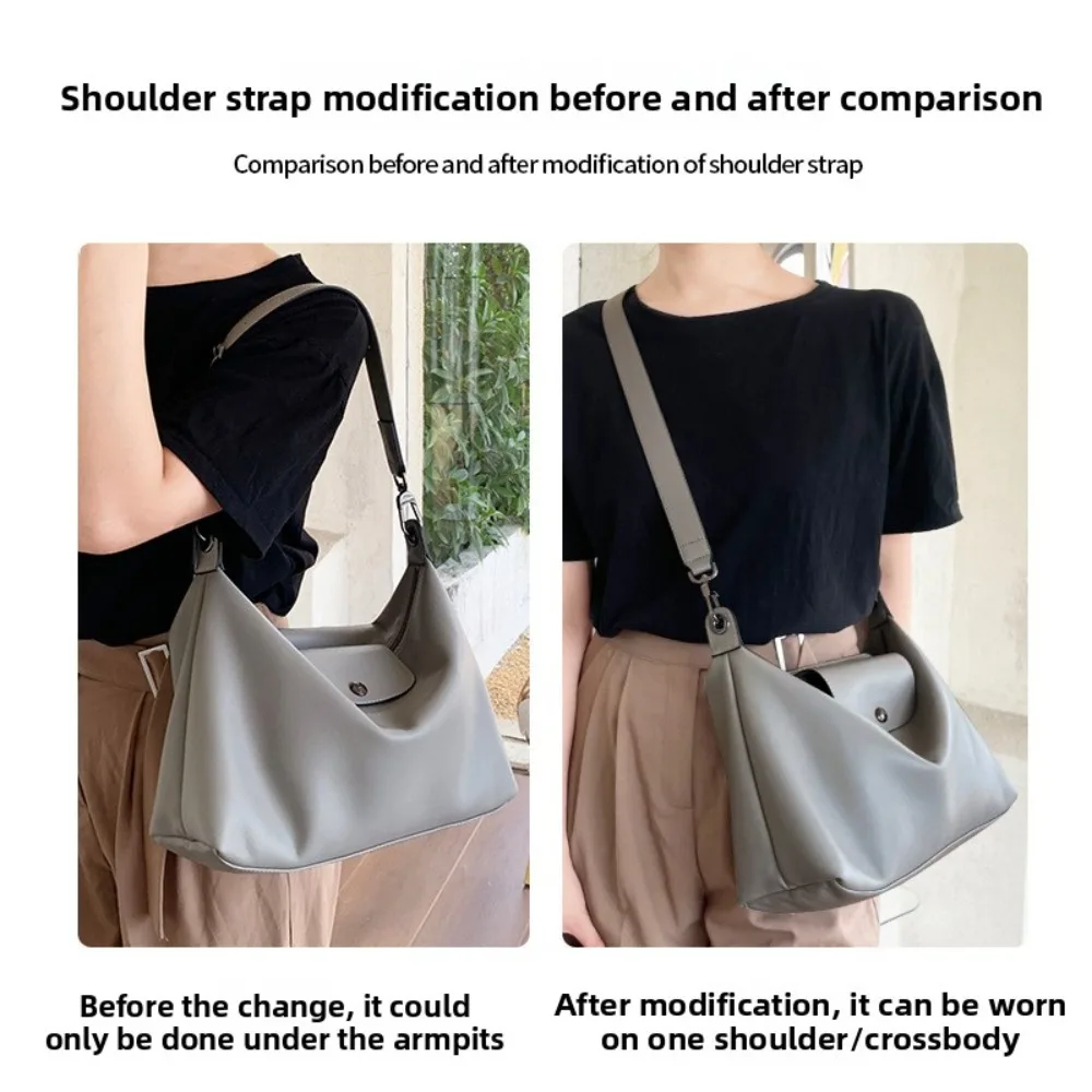 حزام حقيبة قابل للتعديل بديل من الجلد الطبيعي لحزام الكتف المتقاطع لحقائب اليد الفاخرة Longchamp Hobo #3