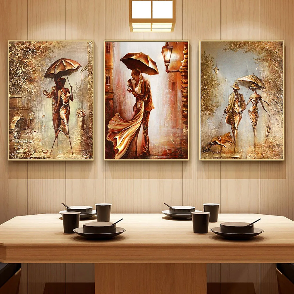 Fashion retro art abstract figure Print Art Canvas Poster For Living Room Decor Home Wall Picture