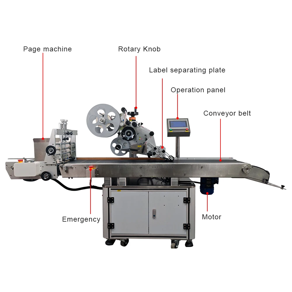 Hot Sale Automatic Bottle Auto Flat Top and Bottom Bottle Labeling Machine Adhesive Sticker Flat Surface Customized