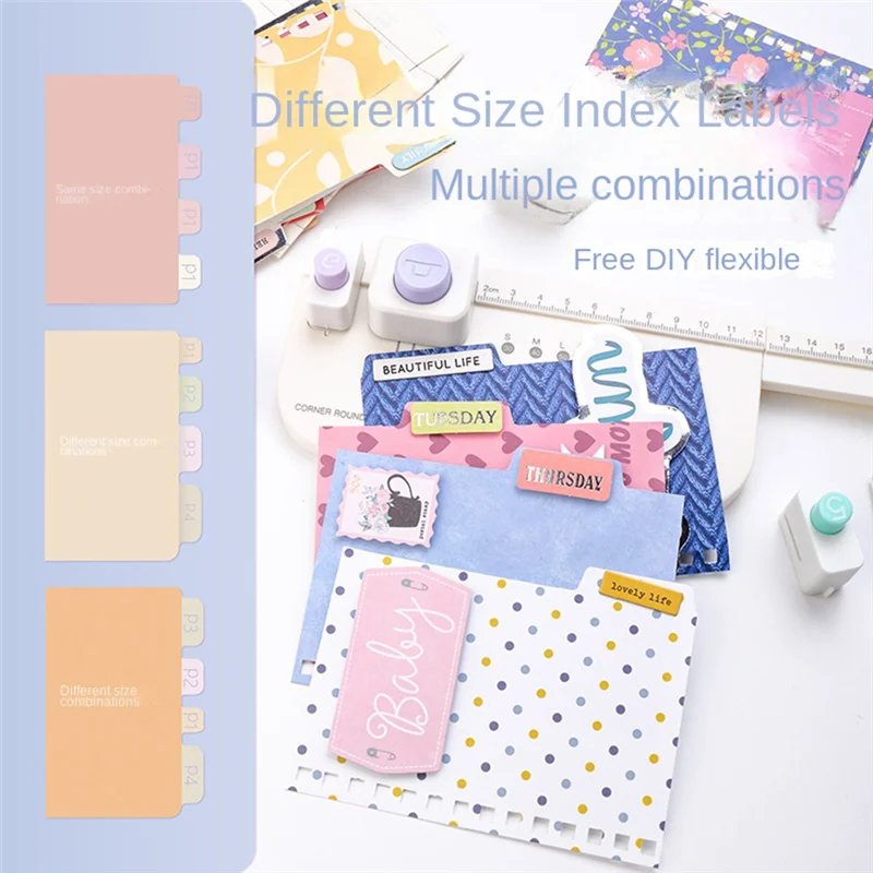 多機能ディバイダーページラウンドコーナー、DIY生産ボードディバイダーラインブックブックマークインデックスタグパンチ