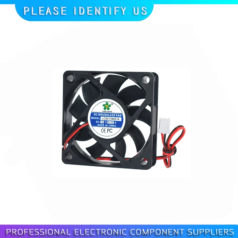 1pcs LC6015MS14 14V 0.15A 2 Line 6015 6CM Cooling Fan