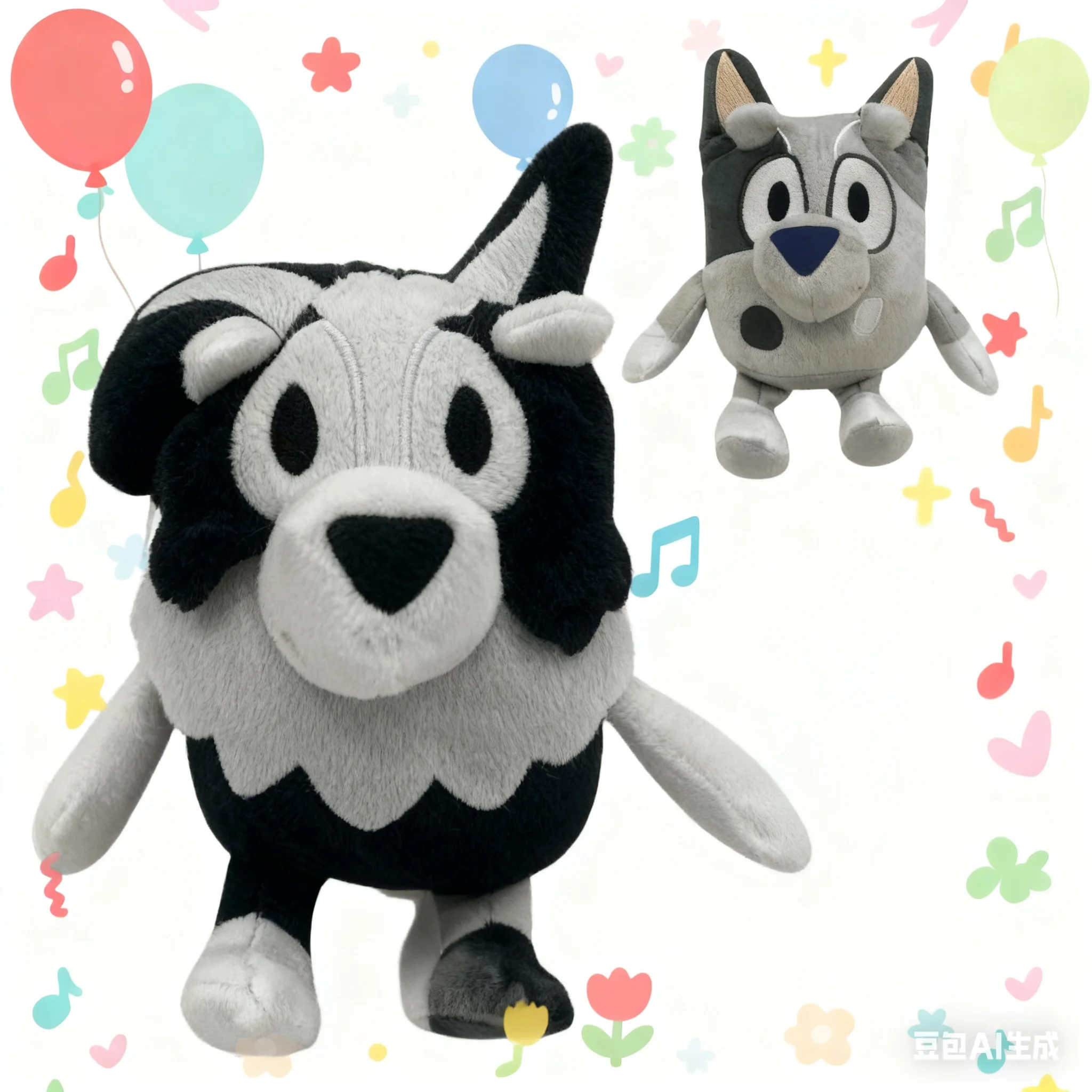 Jouets en peluche périphériques de dessin animé populaire Bruy'S, chiens, poupées en tissu, pendentifs, sacs à dos, accessoires, cadeaux pour enfants