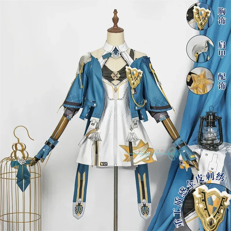 بيانكا أاتاجينا تأثيري حلي لعبة هونكاي تأثير 3rd تأثيري الدعائم اكسسوارات بيانكا أاتاجينا زي شعر مستعار ملابس عيد الميلاد