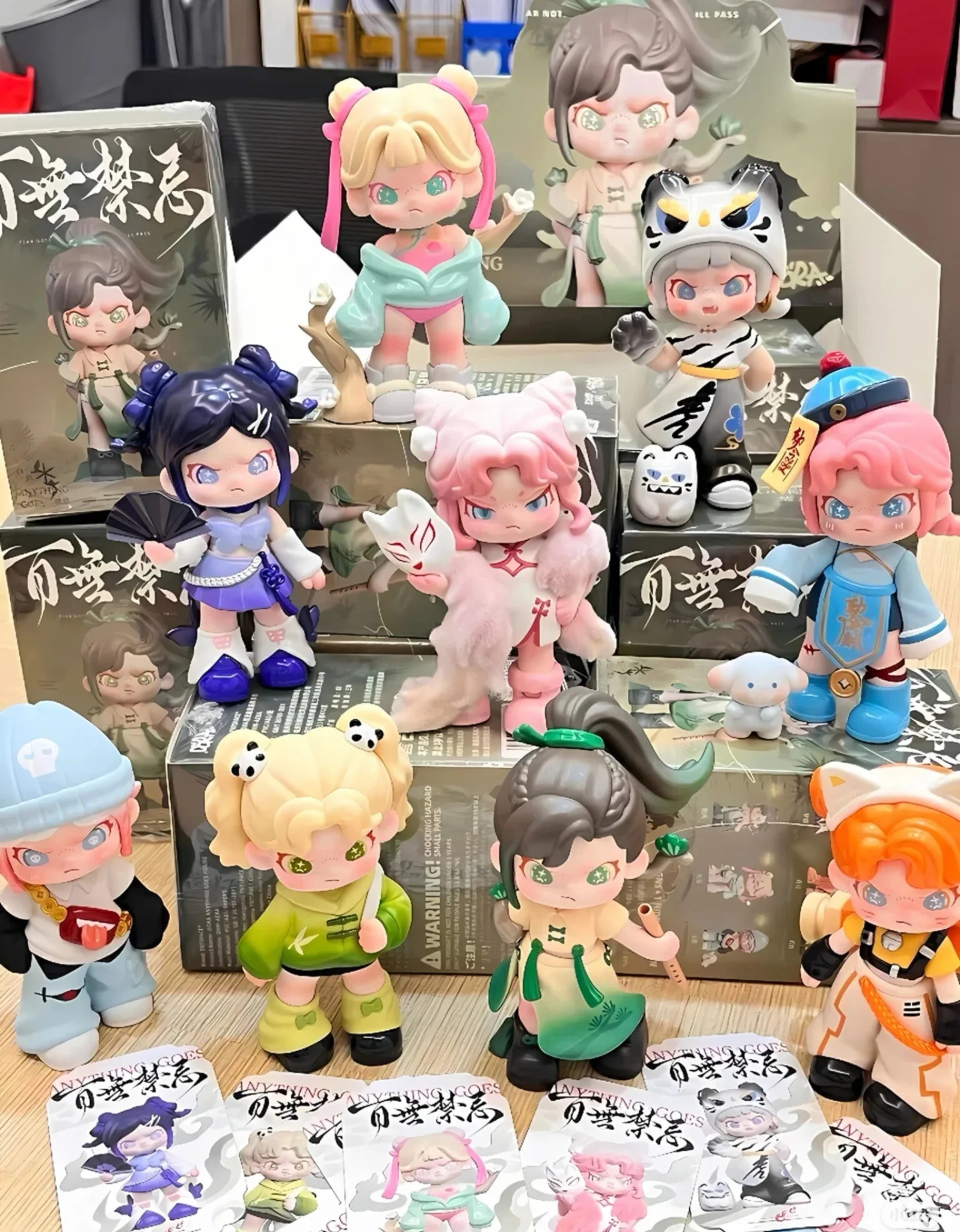 مجموعة تمثال على الطراز الصيني مائة من سلسلة تابوس صناديق أعمى من الجيل الخامس ألعاب دورا العصرية هدايا زينة لسطح المكتب #4