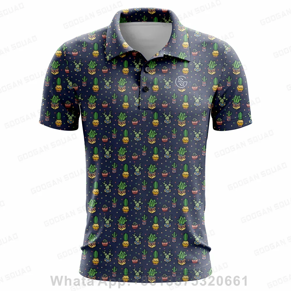 Googan Squad Summer Men Polo Shirt Casual Fashion Short Sleeve Quick Dry Fishing Golf T-Shirt Tops Clothing Plus Size