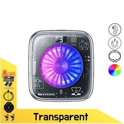 High-Performance Gaming Phone Cooler, Semiconductor with Ice Generation, Magnetic & Clip-On Design with RGB Lighting Effects
