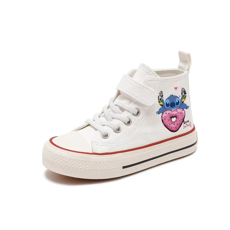 Girl  Boys kawaii Canvas Shoes Casual Cartoon Lilo Stitch Fashion Sport comfort Shoes Children  Print disney Boys Tennis Shoes