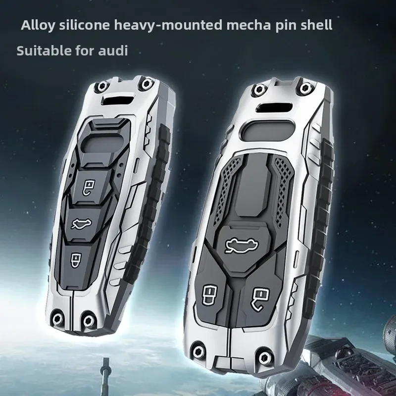 

Carbon Fiber Car Key Case Cover For Audi A1 A3 A4 A5 A6 A7 A8 Quattro Q3 Q5 Q7 2009-2015 Protected Shell Fob Accessories Bag
