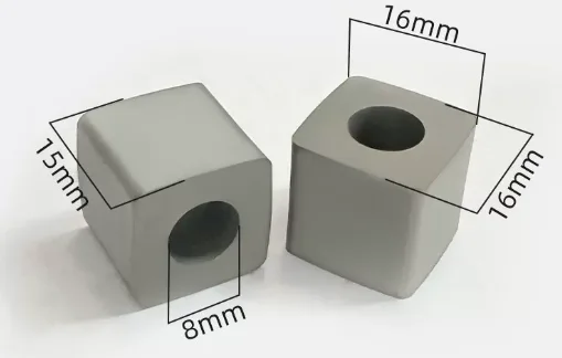 6PCS Conductive block 16*16*15*ID8mm Suitable for High speed wire cut machine YG3X Carbide block